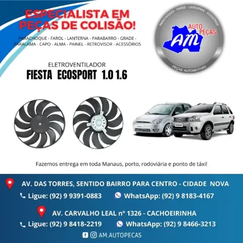 eletroventilador fiesta ecosport 1.0 1.6