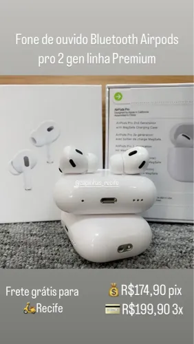 Fone Airpods pro 2 geração linha premium 