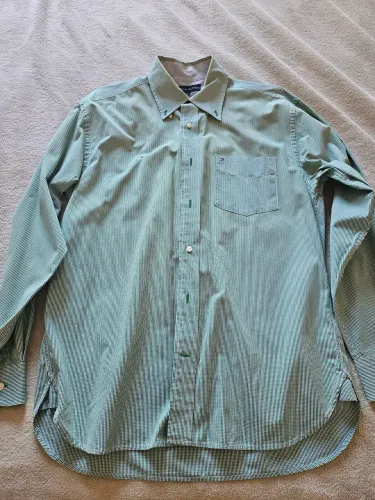 Camisa Tommy Hilfiger Listrada Verde - Original