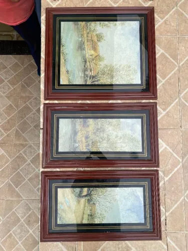Conjunto de quadros decorativos paisagens