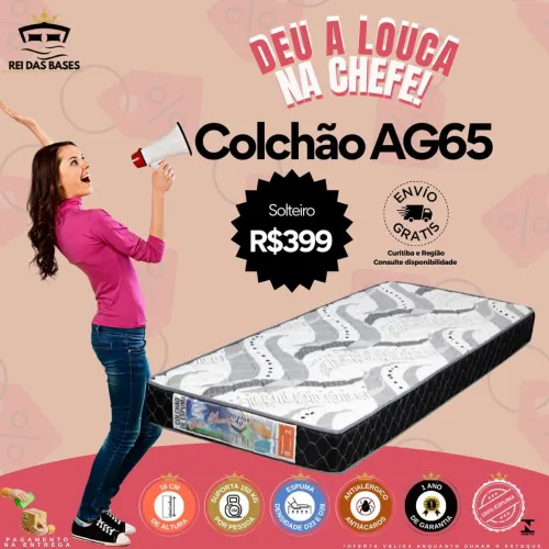 Promoção fecha mês Colchao espuma ag65 dupla face 