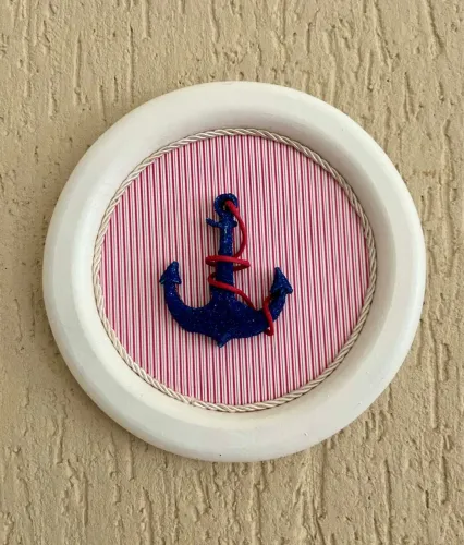 Quadro Decorativo Infantil Âncora Náutico