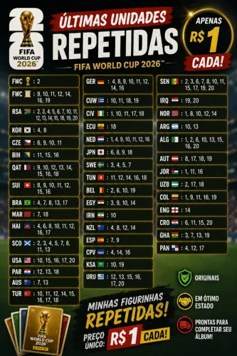 Figurinhas Copa do Mundo