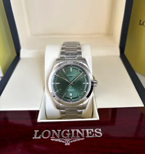 RELOGIO MASCULINO LONGINES CONQUEST VERDE 41MM LINHA PREM AAA+ AUTOMATICO