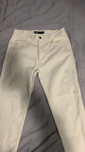 calça zara branca tamanho 42 masculina original casual