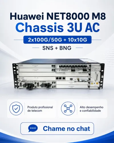 Huawei NET8000 M8 Chassis 3U 2*100GB/50GB+10*10GB SNS+BNG Ac