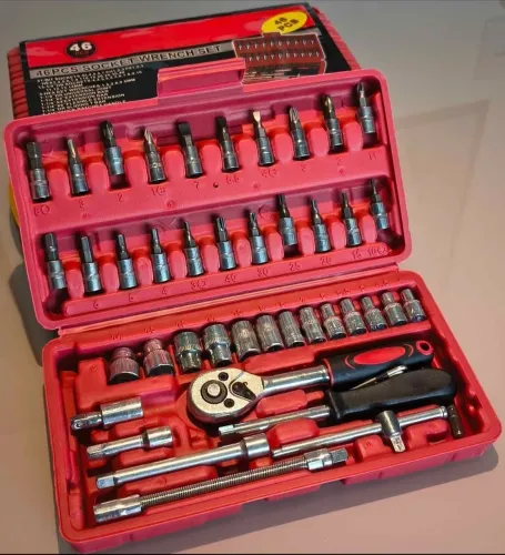 Kit Maleta 46 Peças Chaves e Soquetes