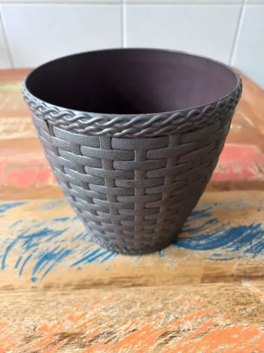 Vaso para planta decorativo marrom - 1,8l - Em excelente estado