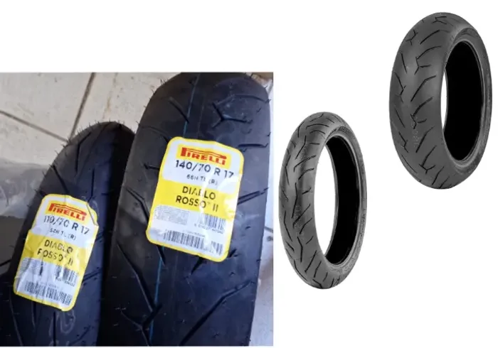 par Pneu Moto Pirelli Aro 17 Diablo Rosso II 110/70R17 140/70/17 54H TL Diant e tr