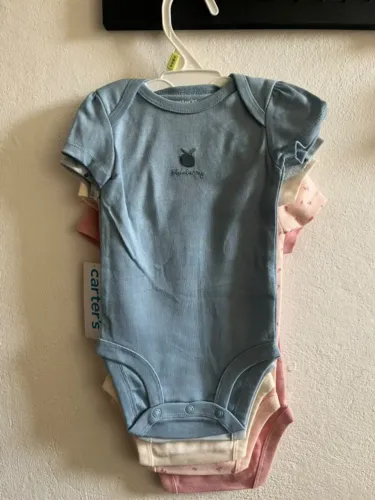 Conjunto 5 Body Carters Menina 3 Meses Manga Curta