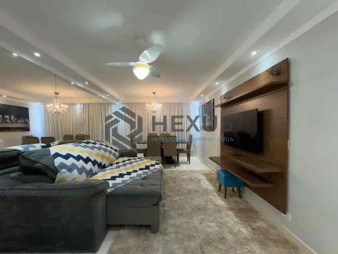 Apartamento mobiliado, reformado, uma quadra da Praia das Pitangueiras, Guaruja | Hexus