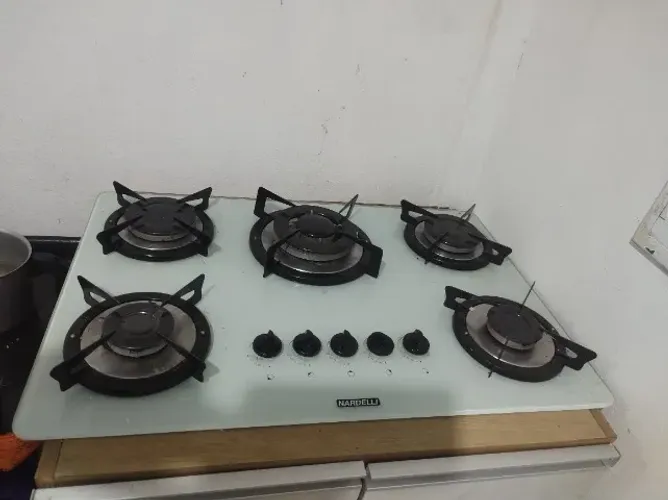 Fogão coktop 5 bocas branco