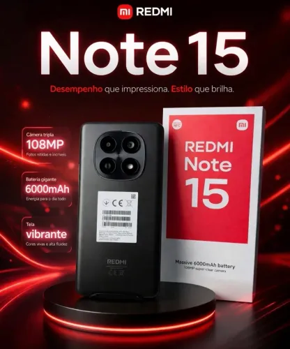 Celular Redmi Note 15 4G 128/06- R$1250,00 Lacrado Entregamos