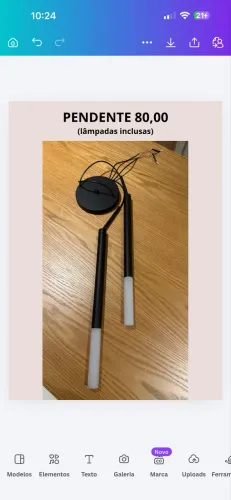 Pendente Duplo (retirada por conta do comprador)