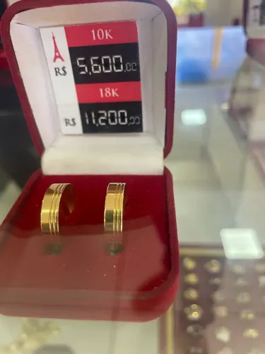 Alianças em ouro 10 k direto fábrica