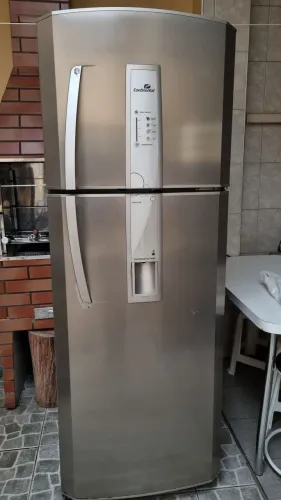 Geladeira Continental Frost Free 445L - Duplex Inox Massima c/ Dispenser de Água 220v