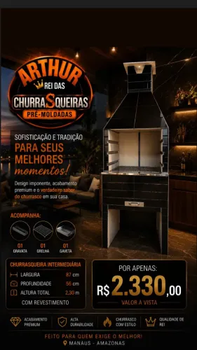 Churrasqueira intermediária pré-moldada