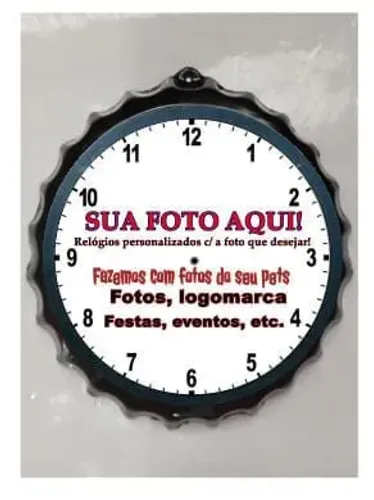 Relógio de Parede Personalizado com Sua Foto