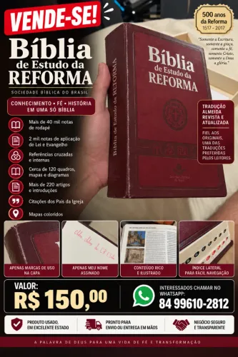 Bíblia de Estudo da Reforma SBB | ARA | Capa Vinho | 2.304 páginas