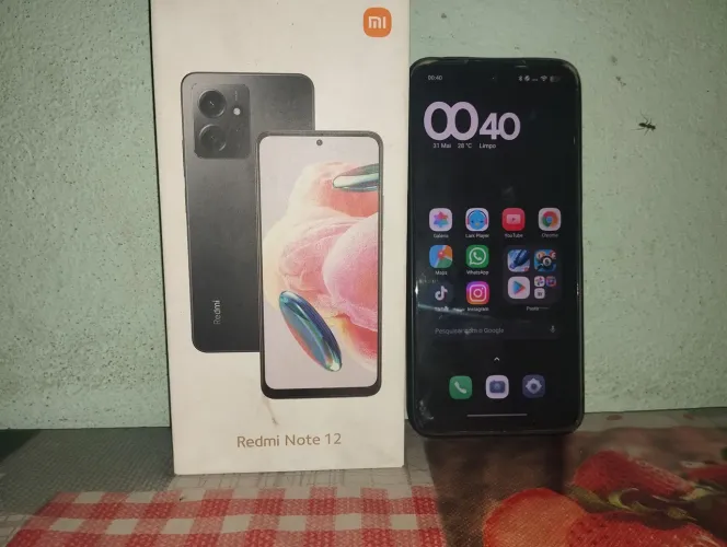 Redmi note 12 4g novo! Com nota fiscal e carregador original de 33w 
