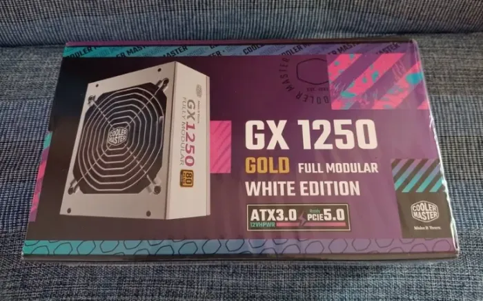 Fonte Cooler Master Gx 1250 Gold, 1250w, Atx 3.0, Pci-e 5.0, Full Modular, Branca (Nova)