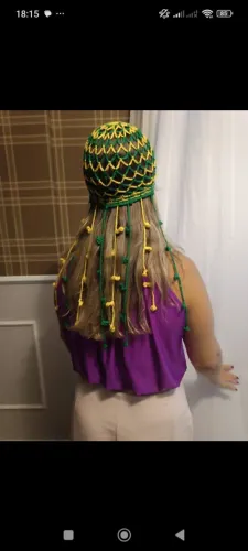 Headpience de crochê com mais acessório