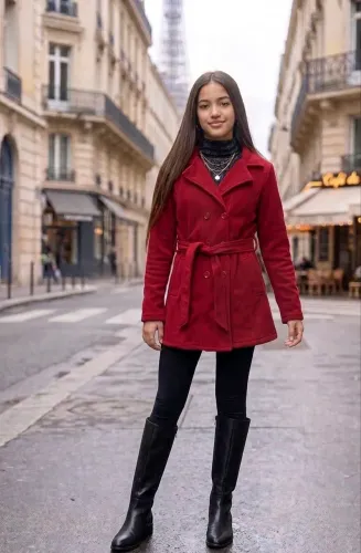 Casaco infantil vermelho Angerô TAM 12 
