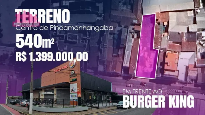 Terreno à venda, 540 m² por R$ 1.399.000,00 - Centro - Pindamonhangaba/SP