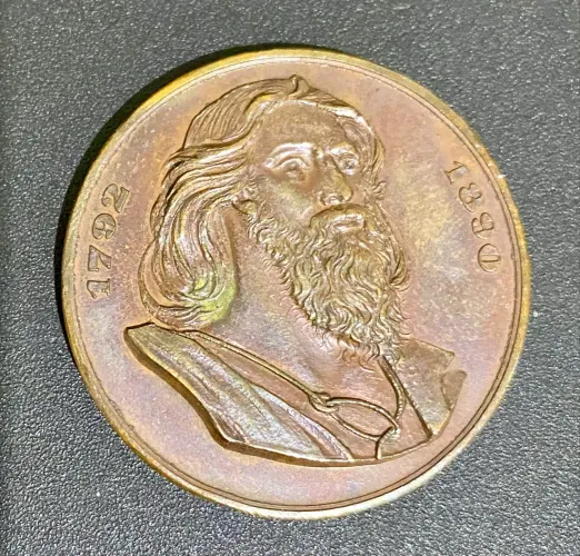 Medalha comemorativa de bronze dedicada a Tiradentes
