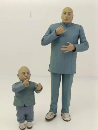 ACTION FIGURE - DR EVIL & MINI ME DO FILME AUSTIN POWERS DA FABRICA MCFARLANE TOYS