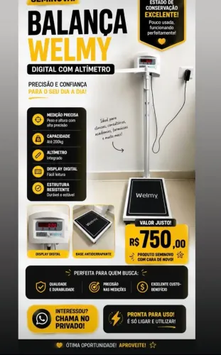 Balança welmy digital com altímetro