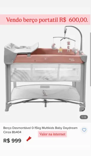 Berço cercado multikids