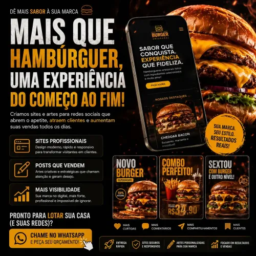 ? SEU HAMBÚRGUER É BOM. SUA MARCA PRECISA PARECER TÃO BOA QUANTO.