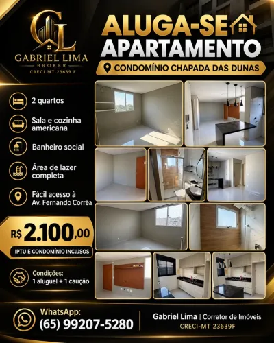 ALUGA-SE APARTAMENTO | CHAPADA DA DUNAS
