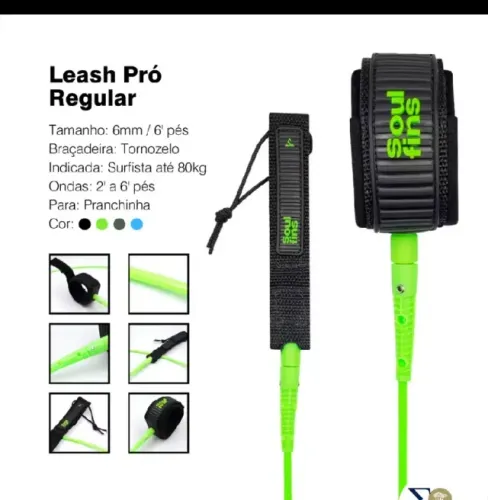 Leash 5mm com girador injetado p/ Surf