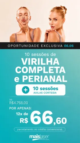 Depilação a Laser + Clareamento Íntimo ? Condição especial
