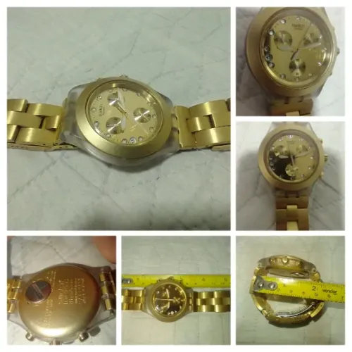 Relógio Swatch Irony Diaphane Dourado COM DEFEITO (Usado)