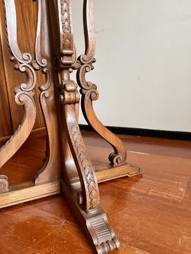 Pé de mesa madeira maciça