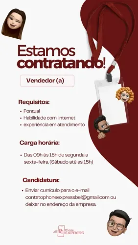 VAGA DE EMPREGO PRA VENDEDOR (a) 