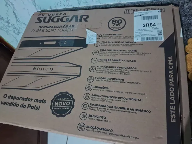 Depurador de ar suggar na caixa