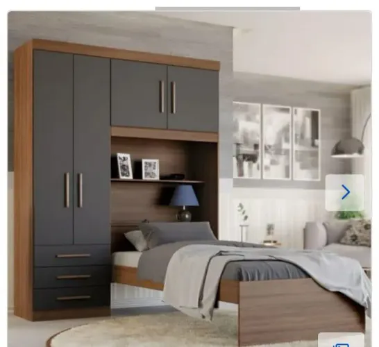 Guarda roupa Solteiro com cama