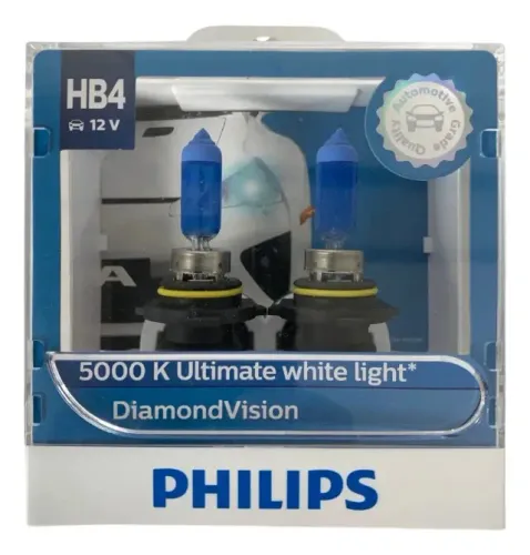 Lampadas Hb4 Philips Dimond Vision - Super Branca