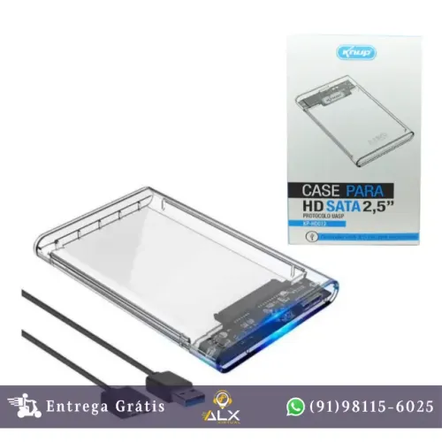 Case para Hd Sata 3.0 Transparente 2.5? Knup Kp-hd012 *ENTREGA GRÁTIS*