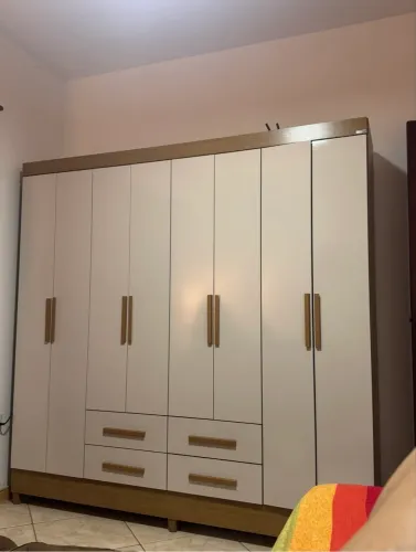 Guarda-Roupa Casal Moval Flórida 2,04m - 8 Portas e 4 Gavetas