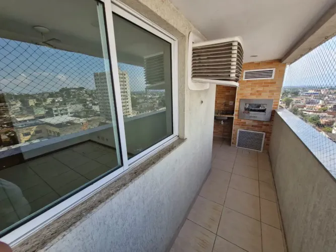 Amplo apto 3 quartos, varanda com churrasqueira - SAN MATHEUS RESIDENCIAL - Nilópolis - RJ