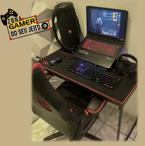 Mesa GAMER Reforçada NOVA Multiuso Estilo Industrial para Notebook Computador de Estudo