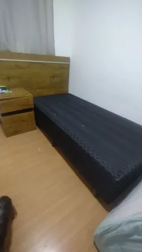 Base cama box solteiro + cabeceira