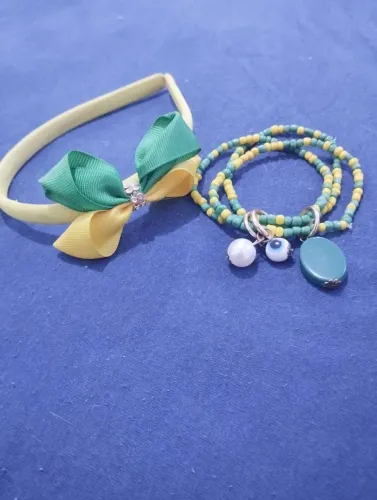 Tiara e pulseira Brasil copa do mundo
