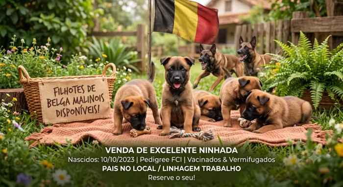 Filhotes de Belga malinois