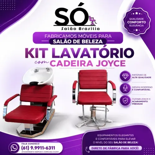 Kit Lavatório + Cadeira Joyce - Elegância, Conforto e Qualidade Direto de Fábrica!